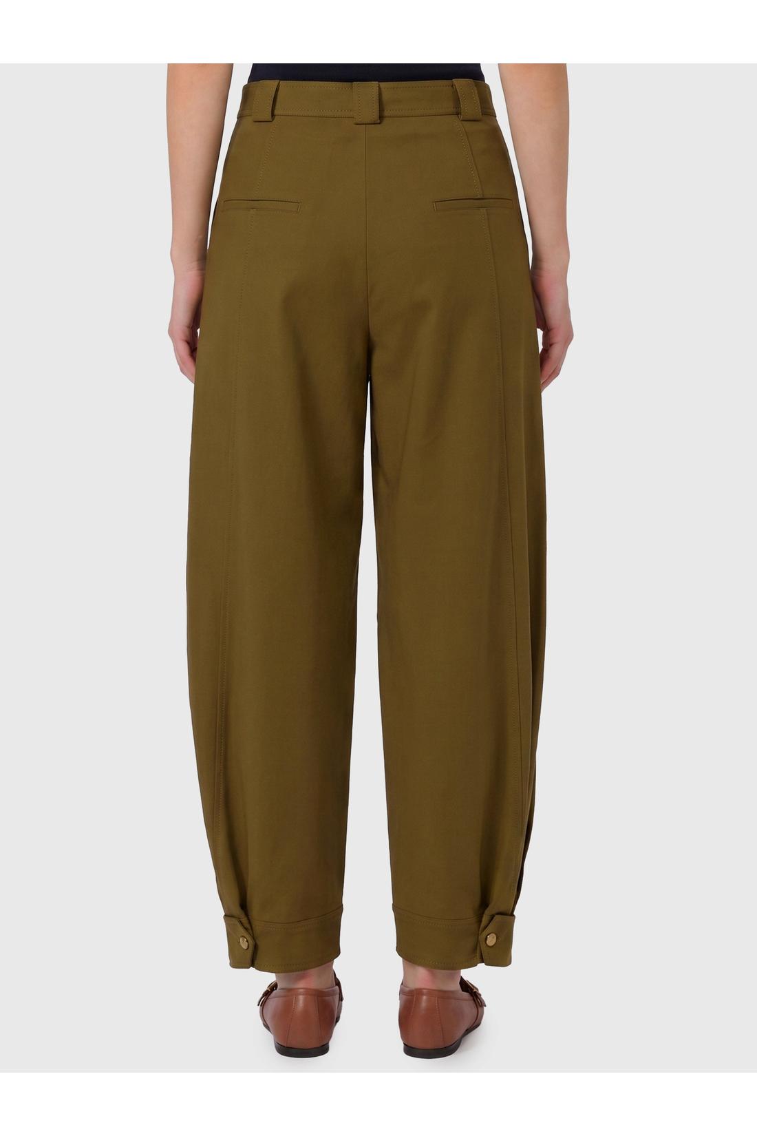 Max mara-OUTLET-SALE-Adorni stretch cotton canvas trousers-ARCHIVIST