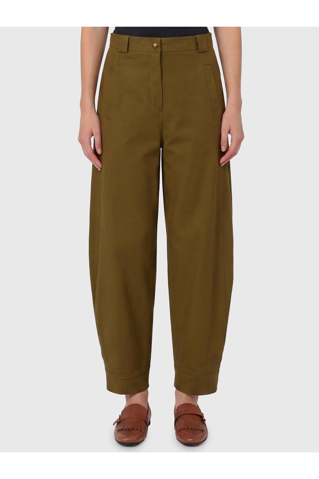 Max mara-OUTLET-SALE-Adorni stretch cotton canvas trousers-ARCHIVIST