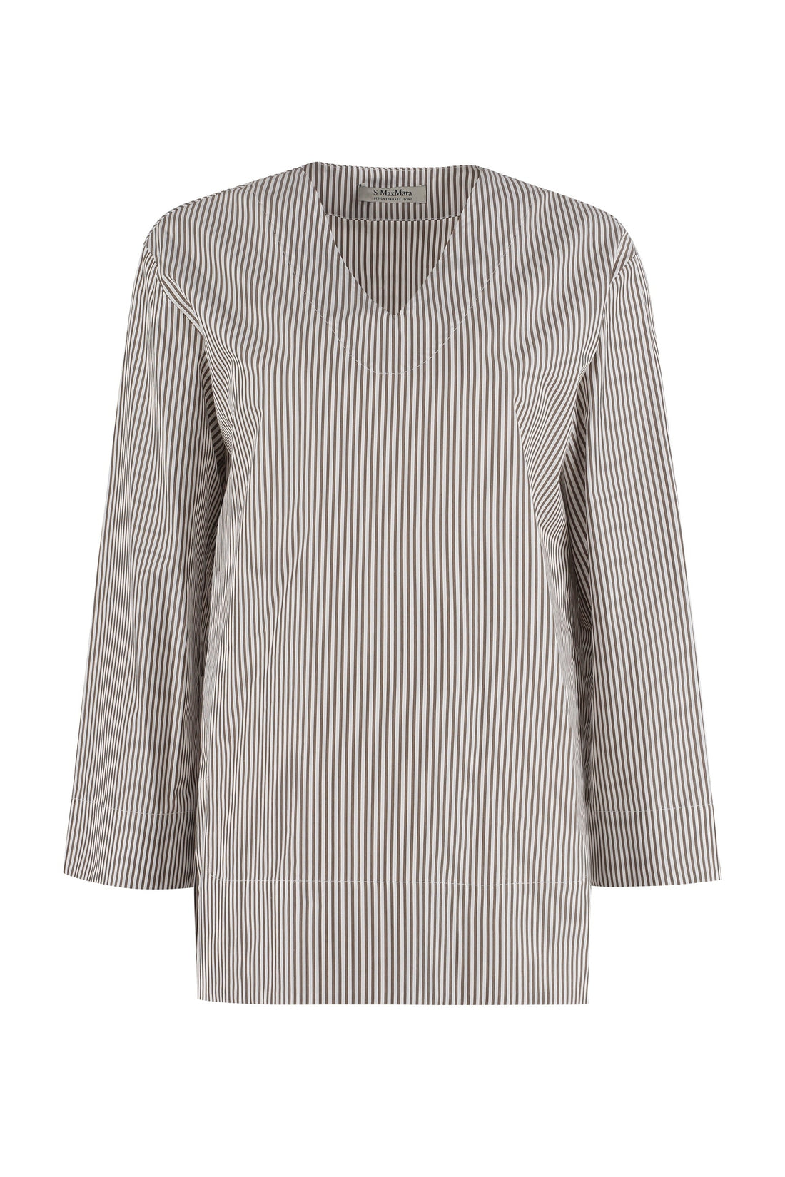 S MAX MARA-OUTLET-SALE-Affori striped cotton tunic-shirt-ARCHIVIST