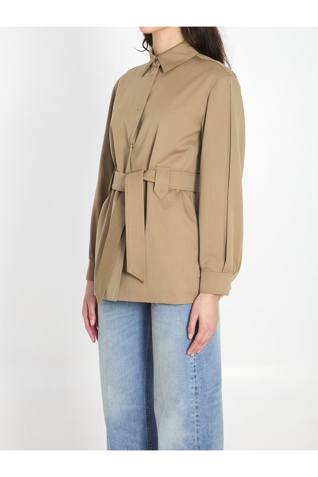 Max mara-OUTLET-SALE-Agenzia belted shirt-ARCHIVIST