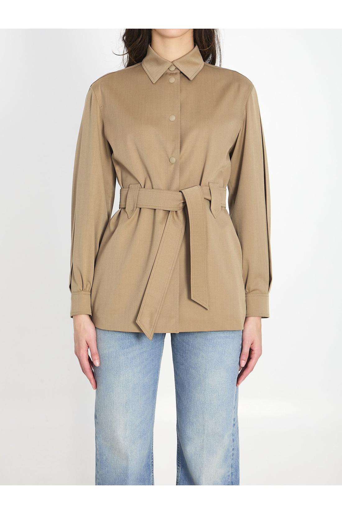 Max mara-OUTLET-SALE-Agenzia belted shirt-ARCHIVIST