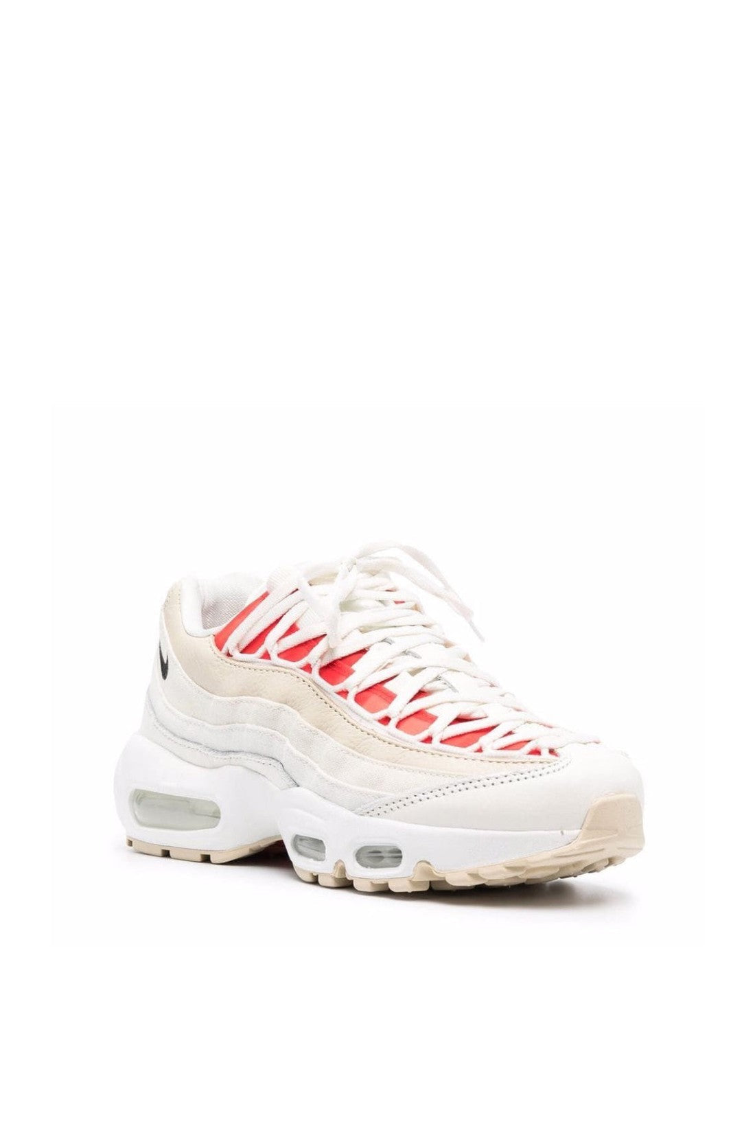 Nike-OUTLET-SALE-Air Max 95 Sail/Chile Red Sneakers-ARCHIVIST