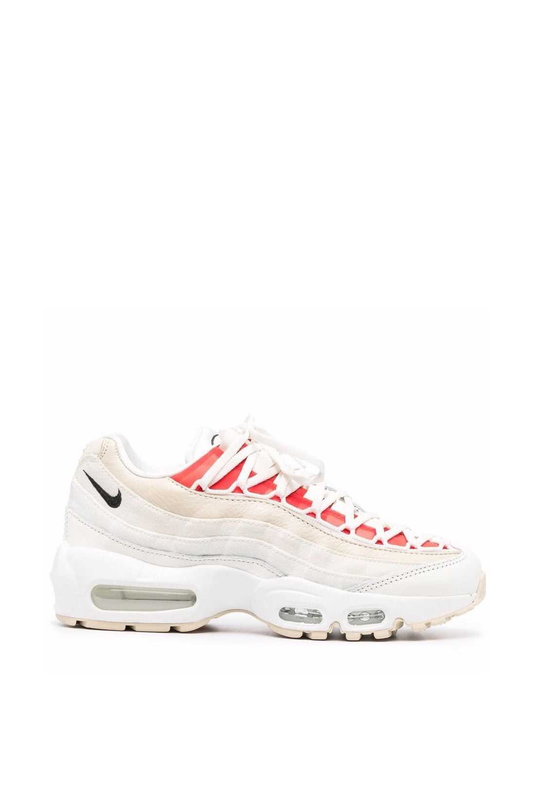 Nike-OUTLET-SALE-Air Max 95 Sail/Chile Red Sneakers-ARCHIVIST