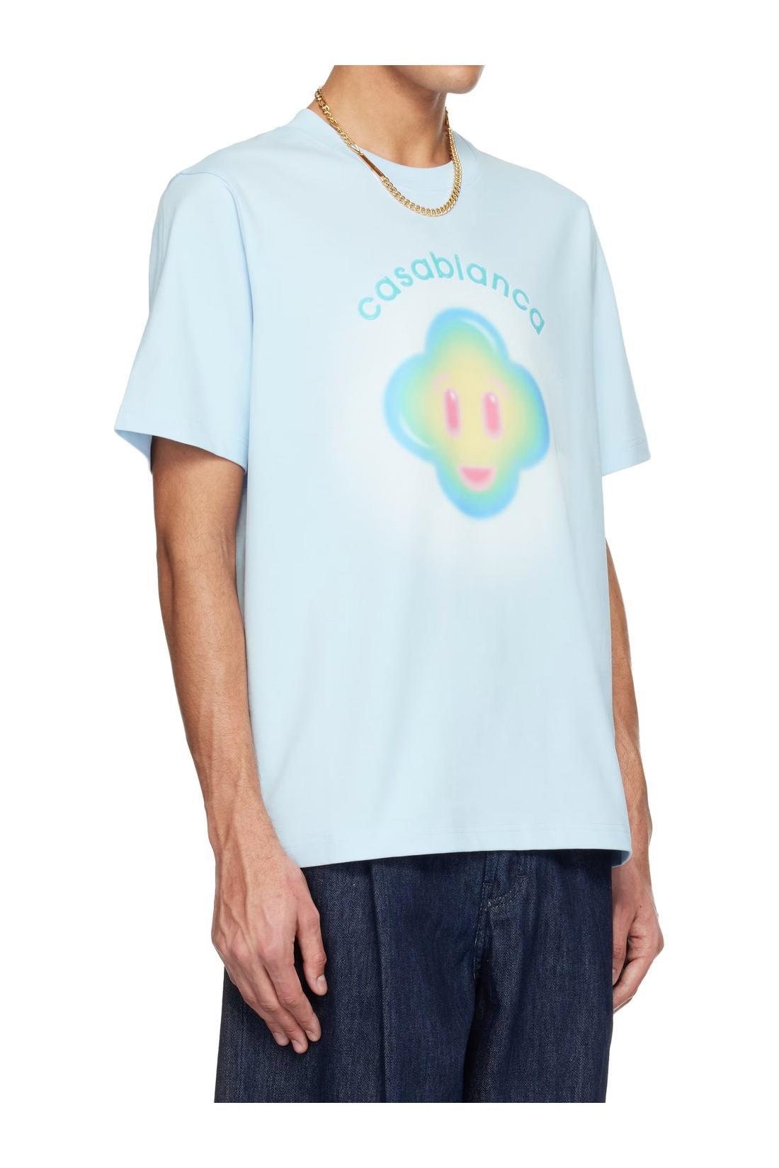 Casablanca-OUTLET-SALE-Airbrush Smiley print T-shirt-ARCHIVIST