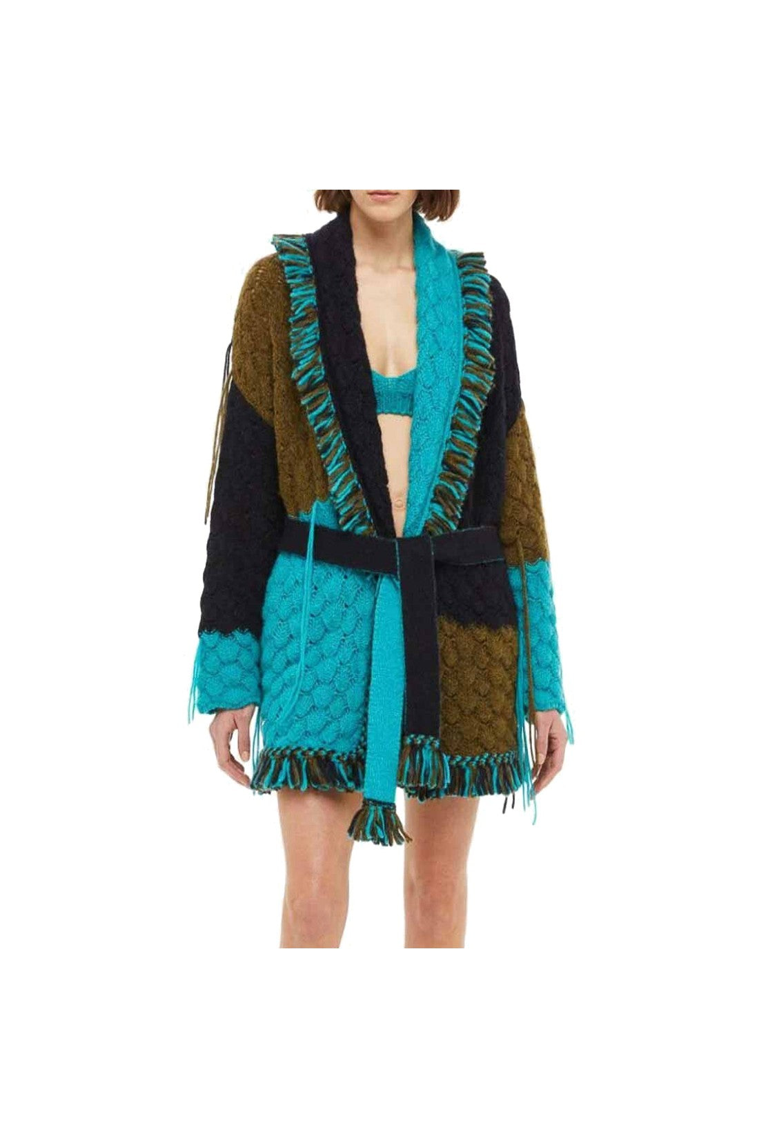 ALANUI-OUTLET-SALE-Alanui Patchwork Cardigan-ARCHIVIST