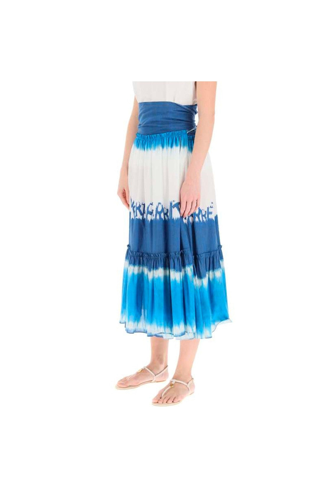 ALBERTA FERRETTI-OUTLET-SALE-Alberta Ferretti Tie Dye Midi Skirt-ARCHIVIST