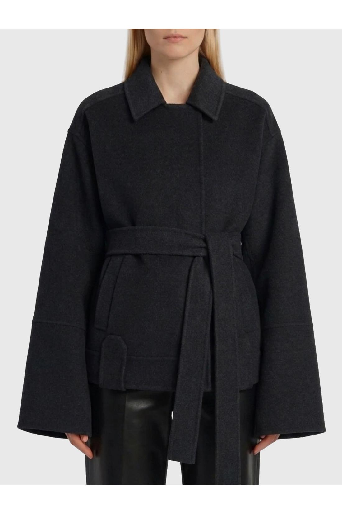 Khaite-OUTLET-SALE-Alder Charcoal coat-ARCHIVIST