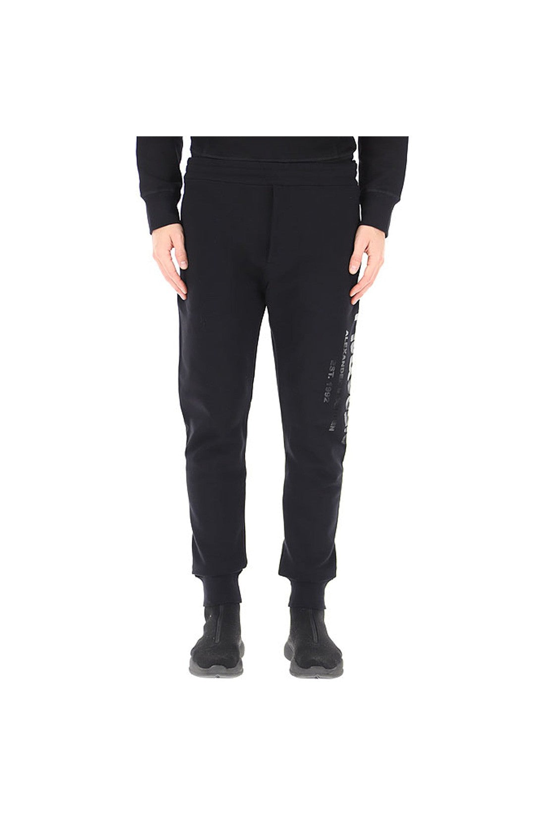 ALEXANDER MCQUEEN-OUTLET-SALE-Alexander Mcqueen Logo Cotton Pants-ARCHIVIST