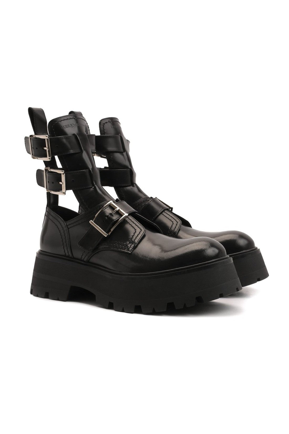 Alexander McQueen-OUTLET-SALE-Alexander Mcqueen Rave Leather Boots-ARCHIVIST