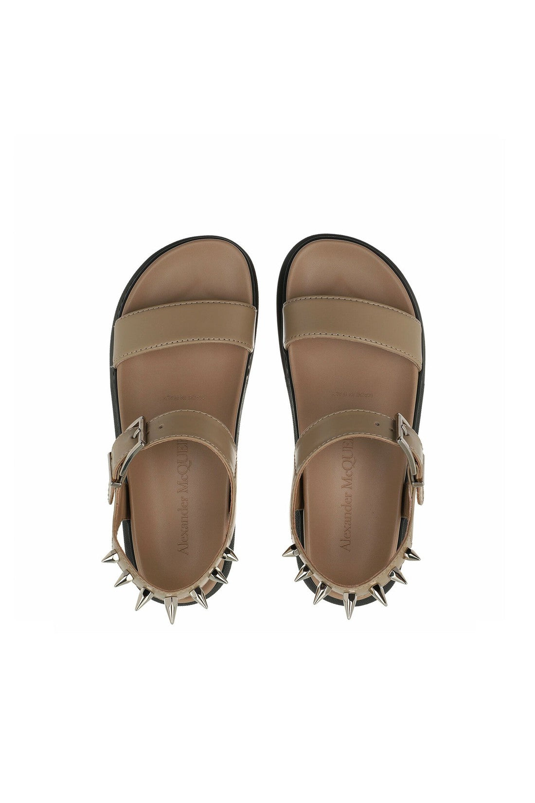 ALEXANDER MCQUEEN-OUTLET-SALE-Alexander Mcqueen Spikes Leather Sandals-ARCHIVIST