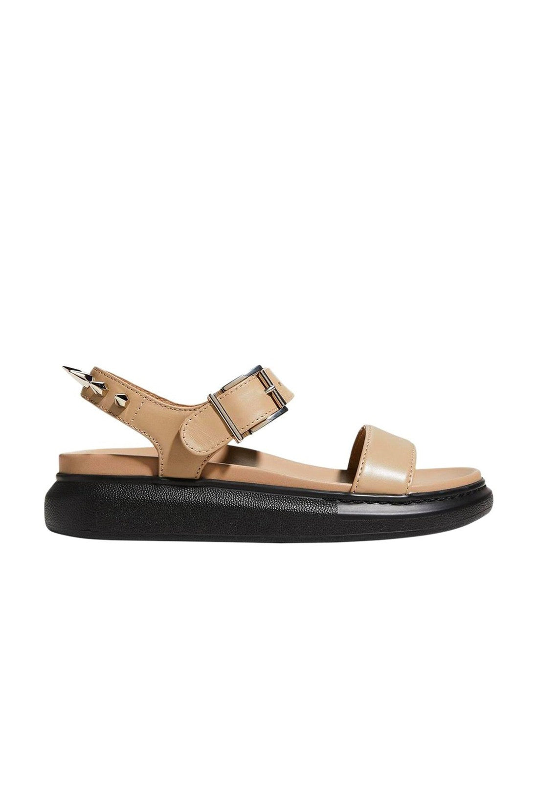 ALEXANDER MCQUEEN-OUTLET-SALE-Alexander Mcqueen Spikes Leather Sandals-ARCHIVIST