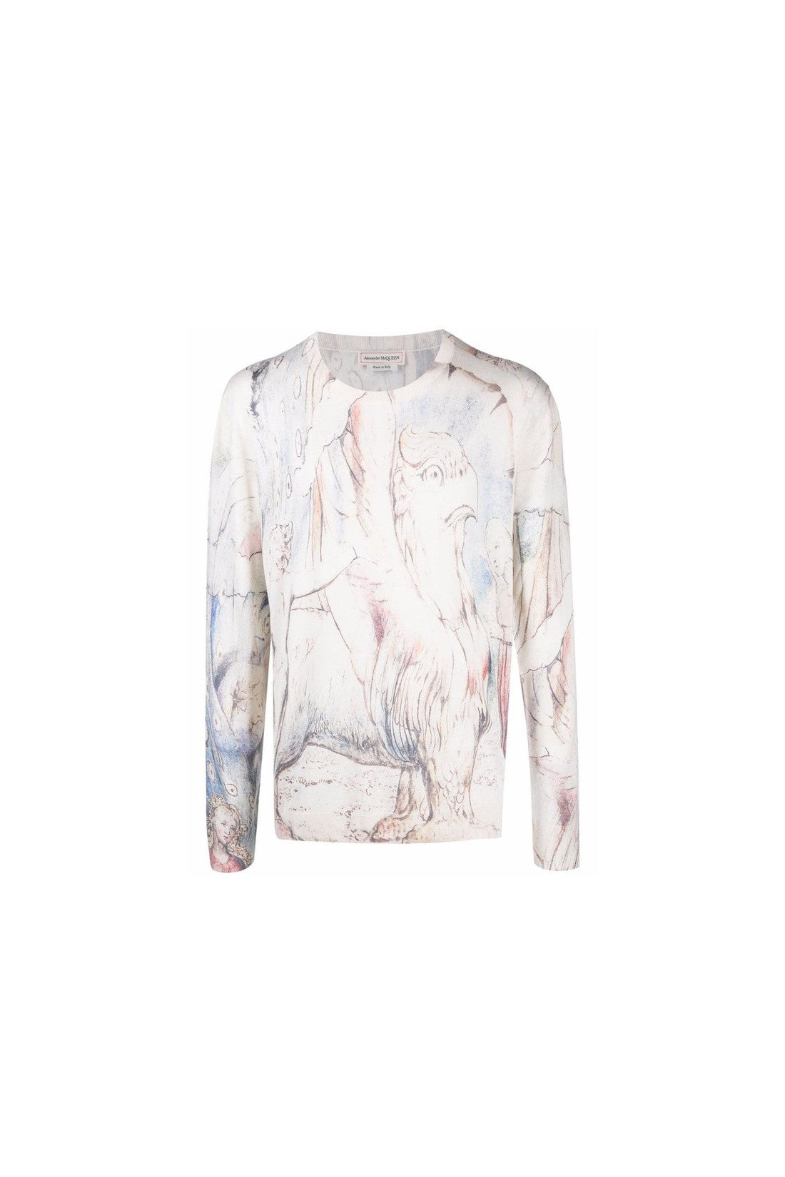 ALEXANDER MCQUEEN-OUTLET-SALE-Alexander Mcqueen William Blake Dante Print Pullover-ARCHIVIST