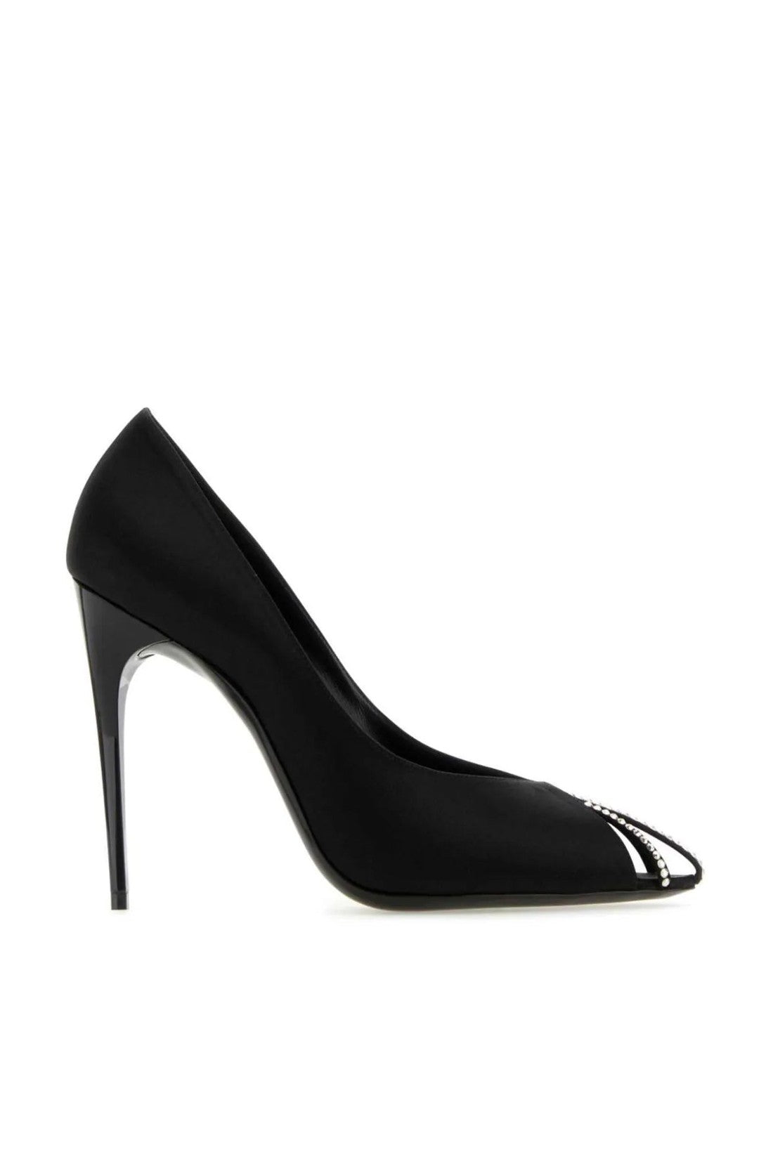 Saint Laurent-OUTLET-SALE-Alix 110 Embellished Satin Pumps-ARCHIVIST