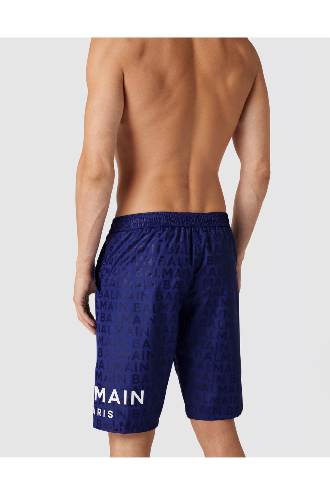 Balmain-OUTLET-SALE-All-Over Logo Surfer Swim Shorts-ARCHIVIST