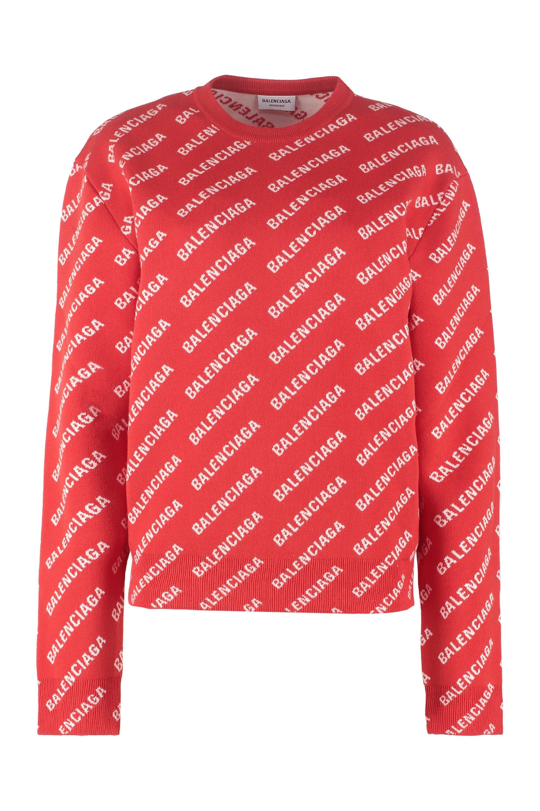 Balenciaga-OUTLET-SALE-All-over logo crew-neck sweater-ARCHIVIST