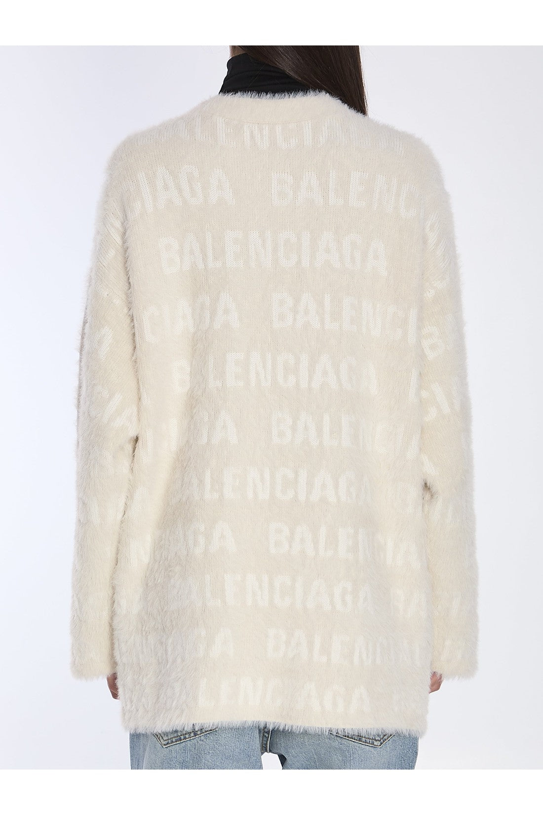 BALENCIAGA-OUTLET-SALE-Allover Furry cardigan-ARCHIVIST