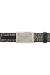 Dolce & Gabbana-OUTLET-SALE-Allover Logo Plaque Belt-ARCHIVIST