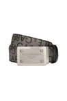 Dolce & Gabbana-OUTLET-SALE-Allover Logo Plaque Belt-ARCHIVIST