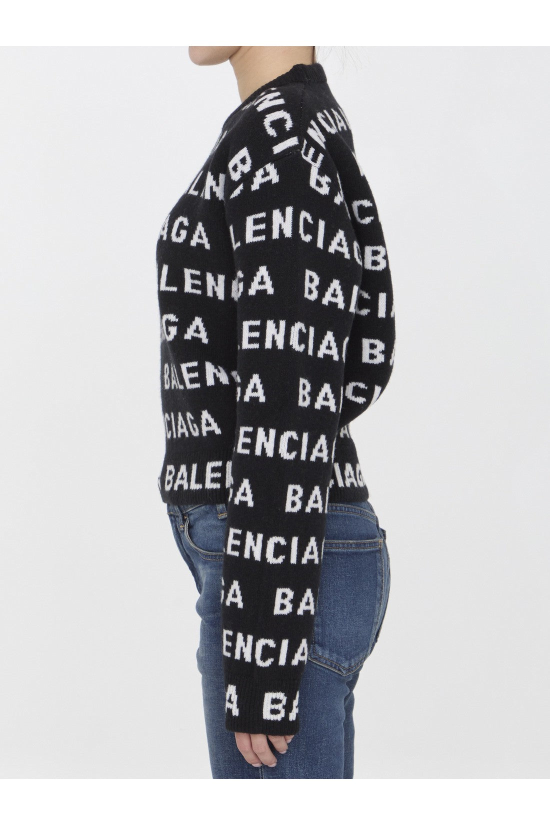 BALENCIAGA-OUTLET-SALE-Allover Logo sweater-ARCHIVIST