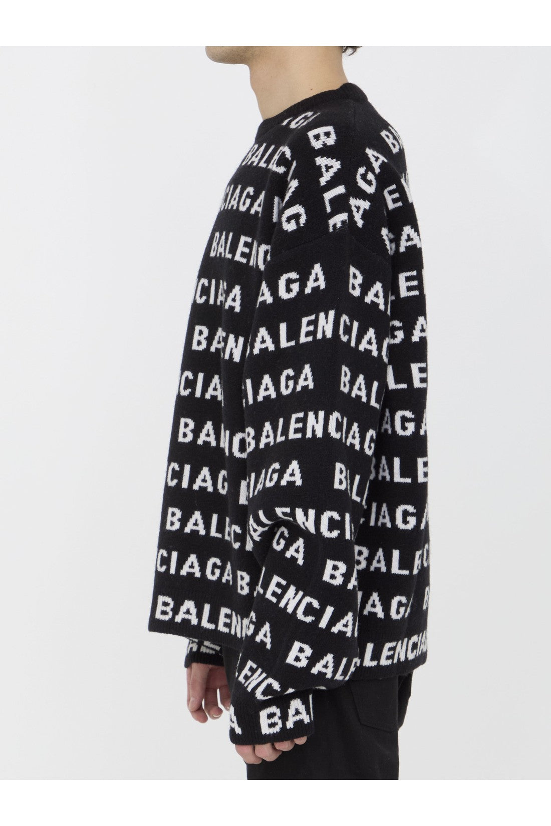 BALENCIAGA-OUTLET-SALE-Allover Logo sweater-ARCHIVIST