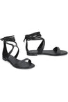 MICHAEL MICHAEL KORS-OUTLET-SALE-Amara Leather flat sandals-ARCHIVIST