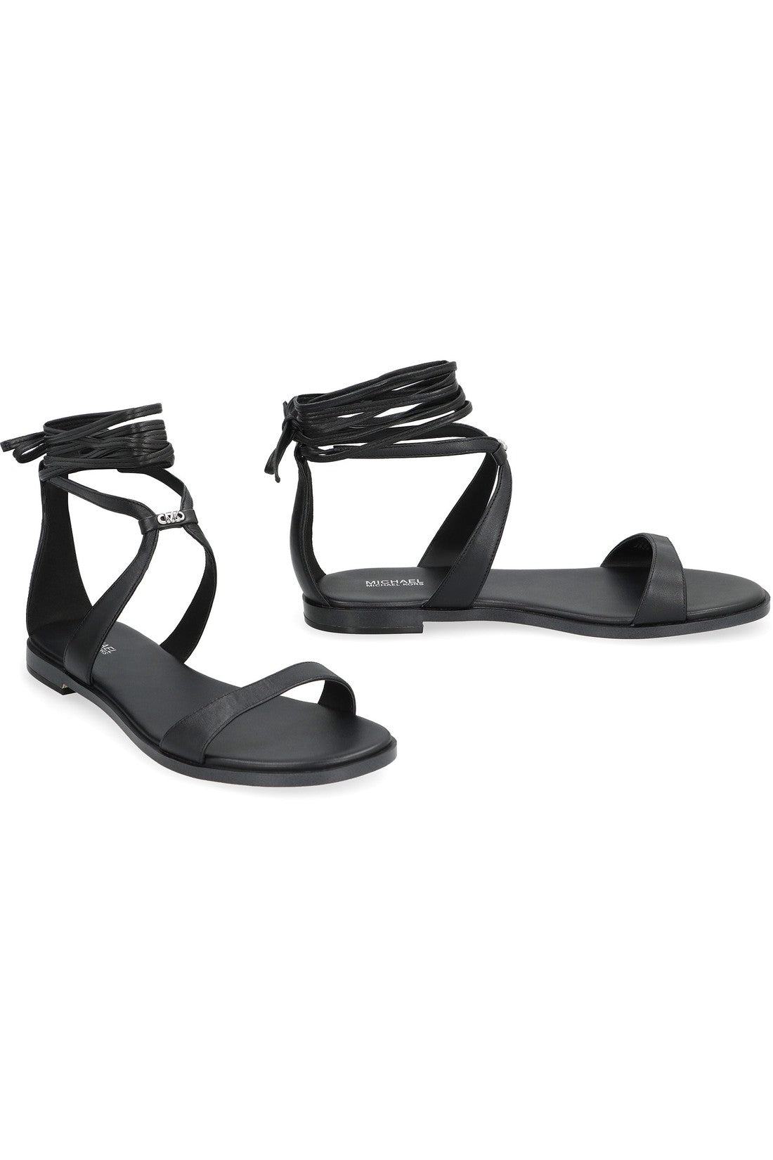 MICHAEL MICHAEL KORS-OUTLET-SALE-Amara Leather flat sandals-ARCHIVIST