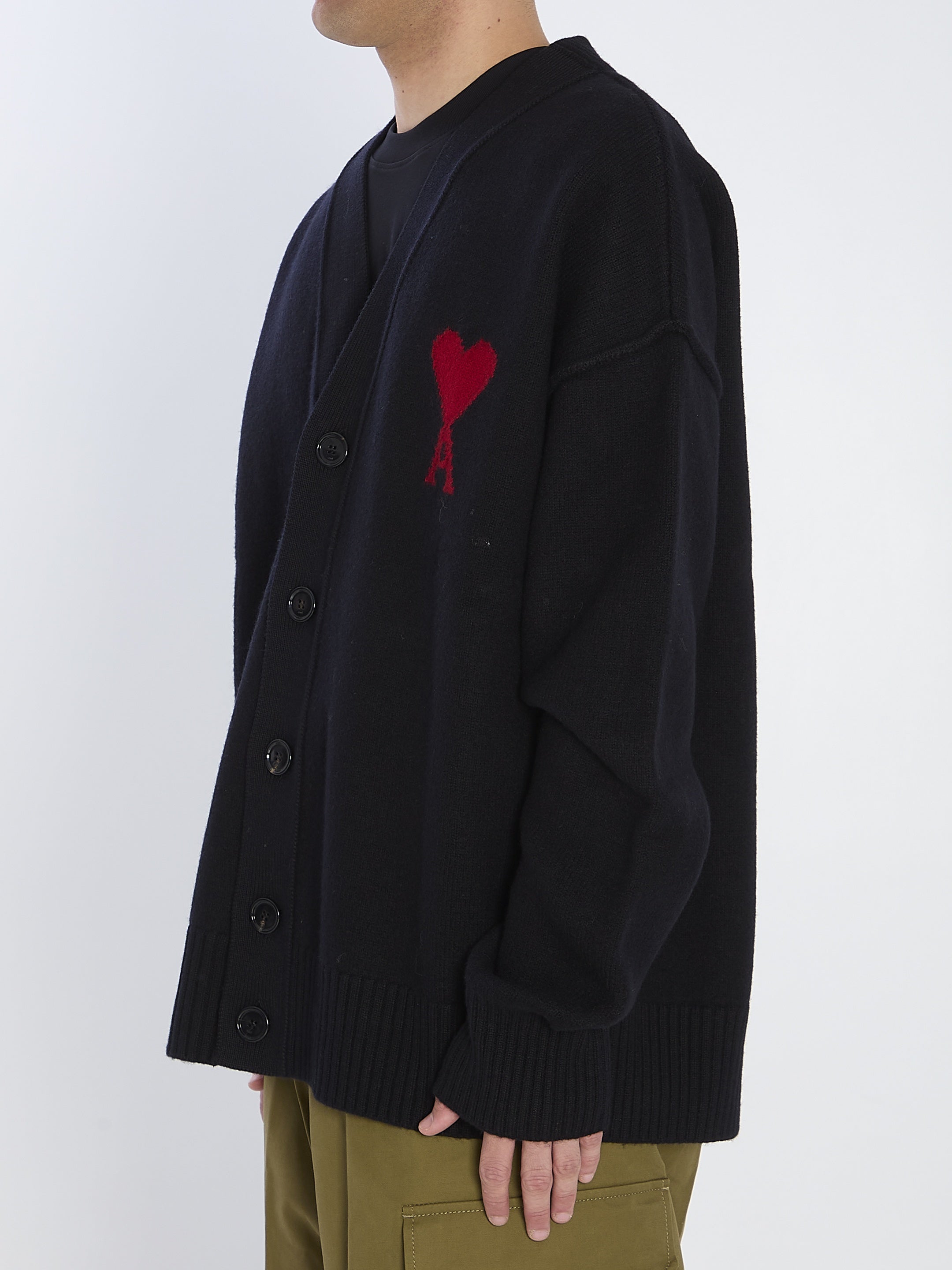 Ami Paris-OUTLET-SALE-Ami De Coeur Cardigan-ARCHIVIST