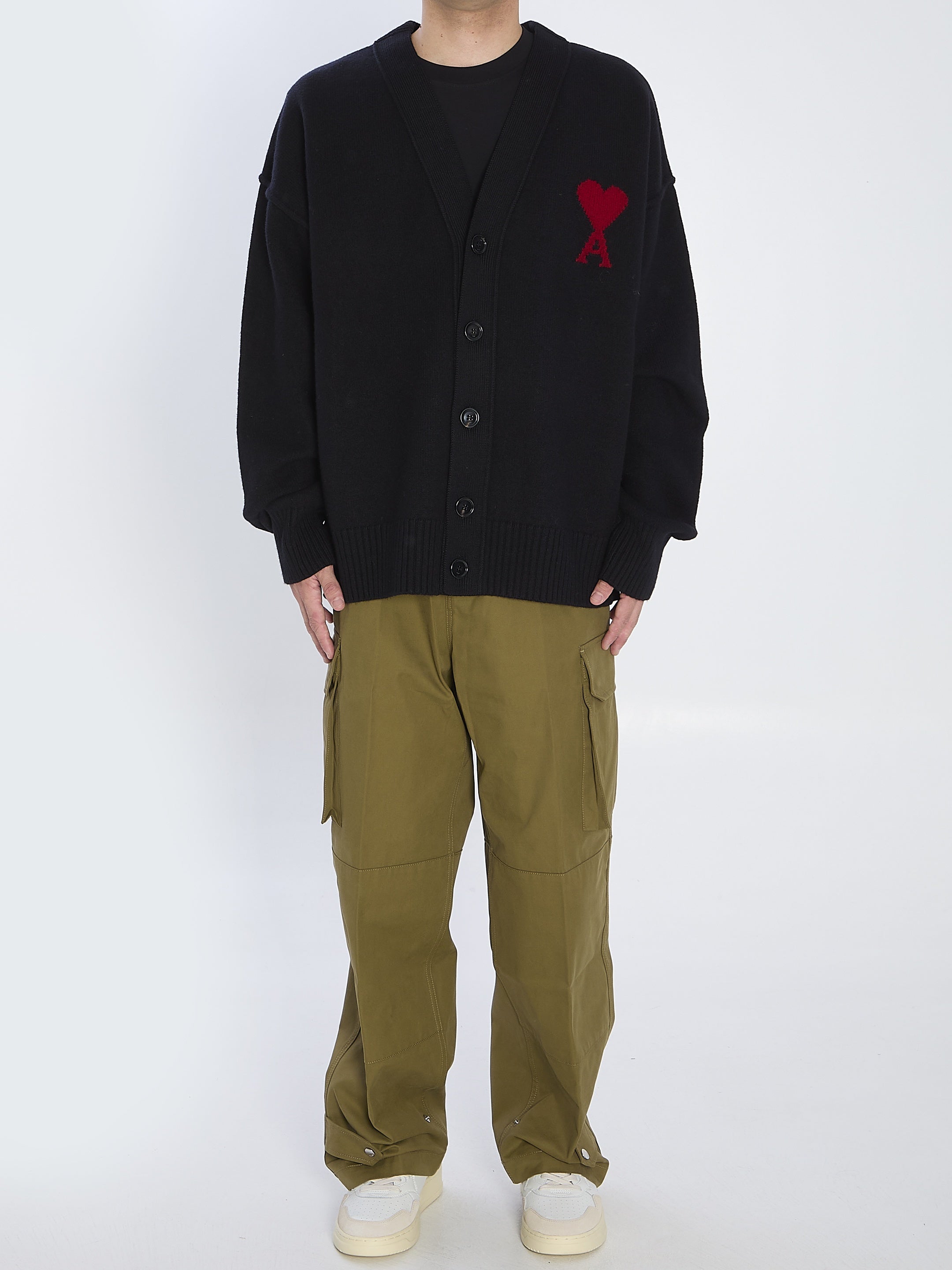 Ami Paris-OUTLET-SALE-Ami De Coeur Cardigan-ARCHIVIST