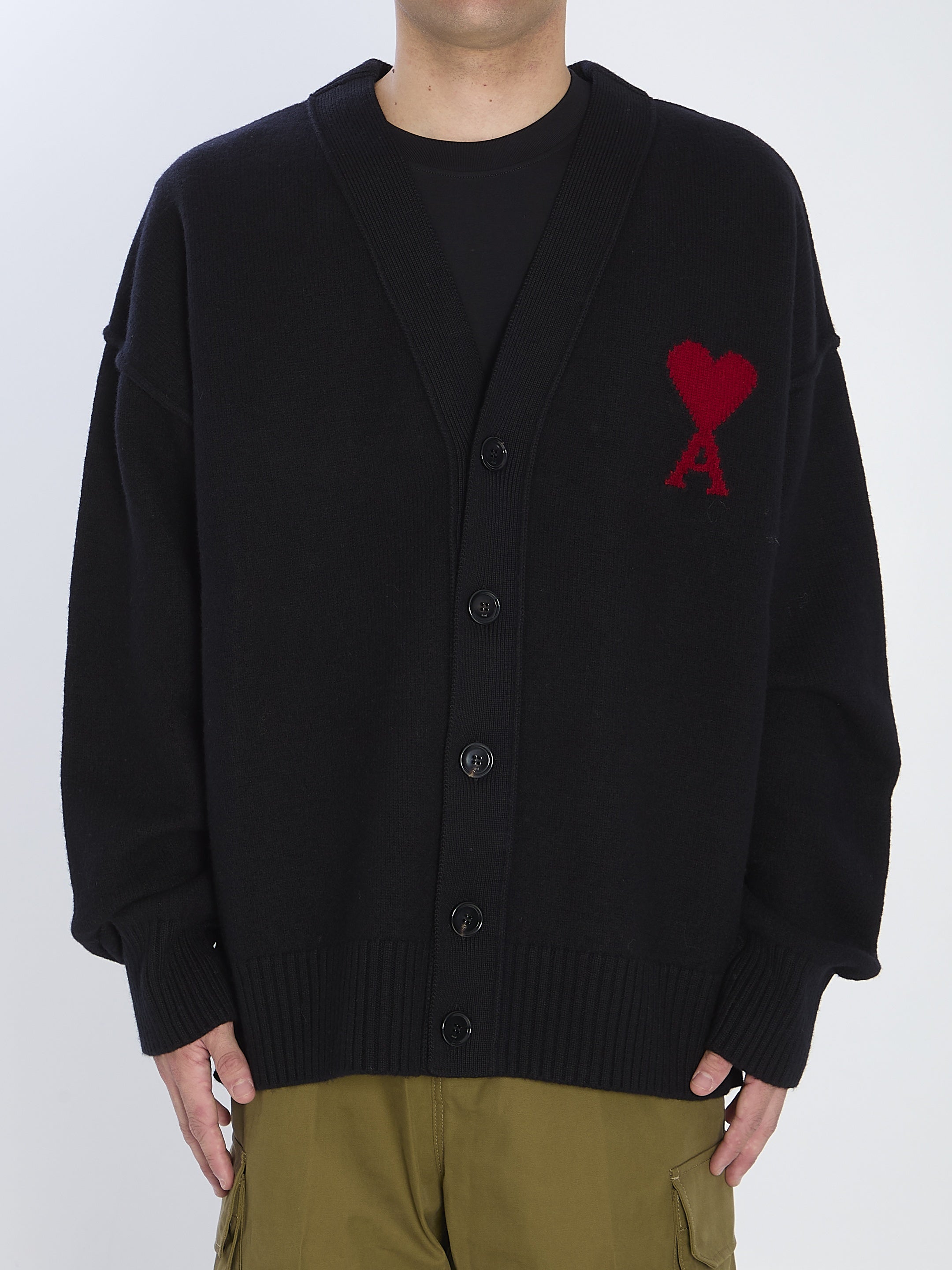 Ami Paris-OUTLET-SALE-Ami De Coeur Cardigan-ARCHIVIST