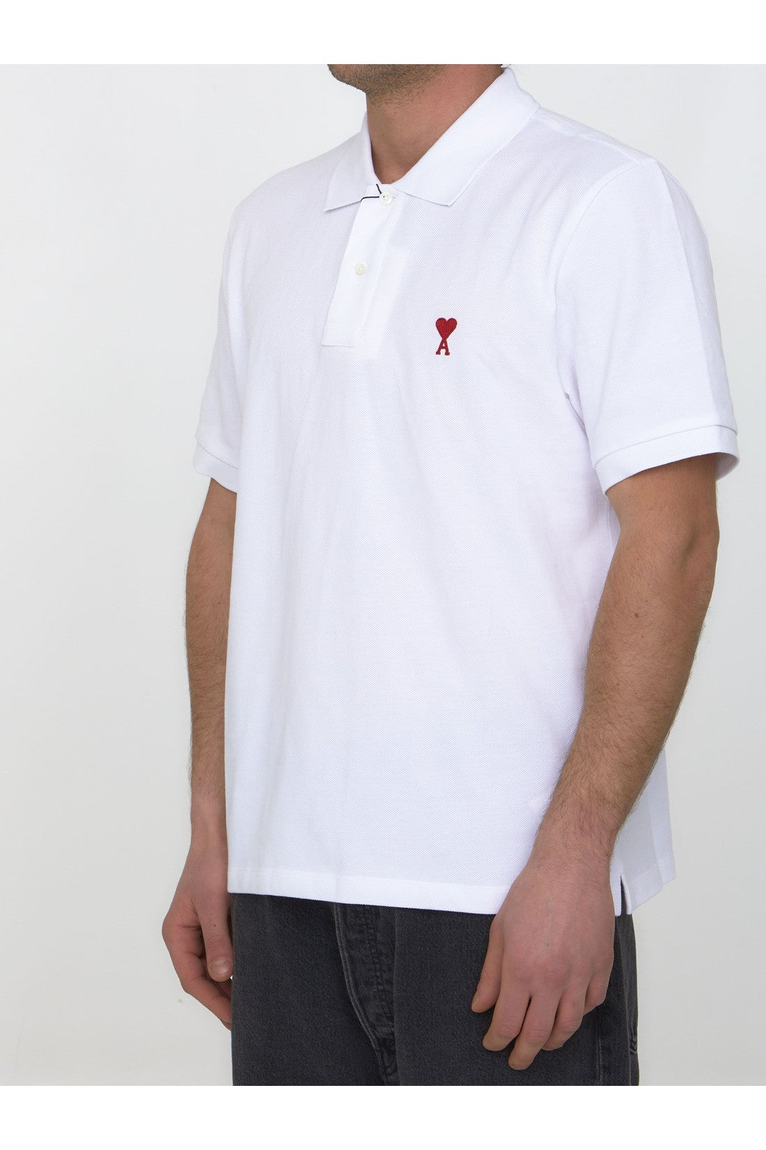 AMI PARIS-OUTLET-SALE-Ami De Coeur polo shirt-ARCHIVIST