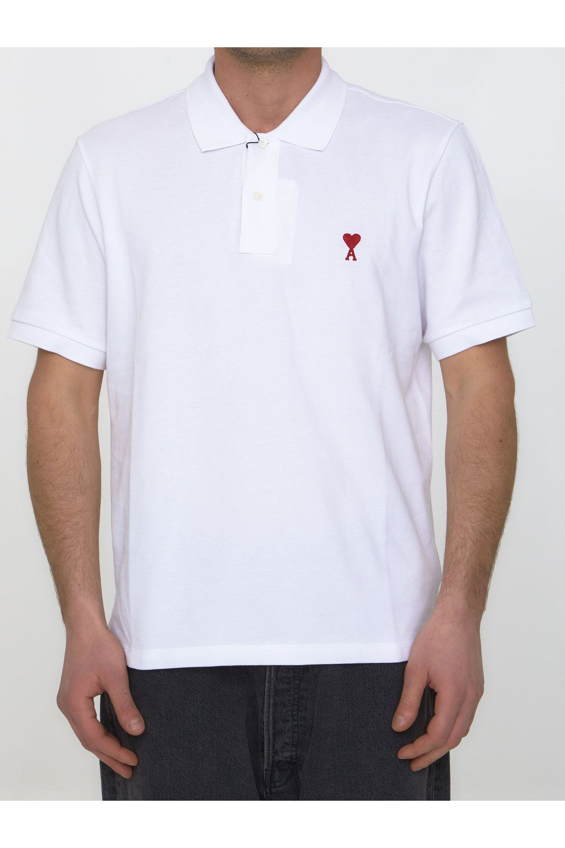 AMI PARIS-OUTLET-SALE-Ami De Coeur polo shirt-ARCHIVIST