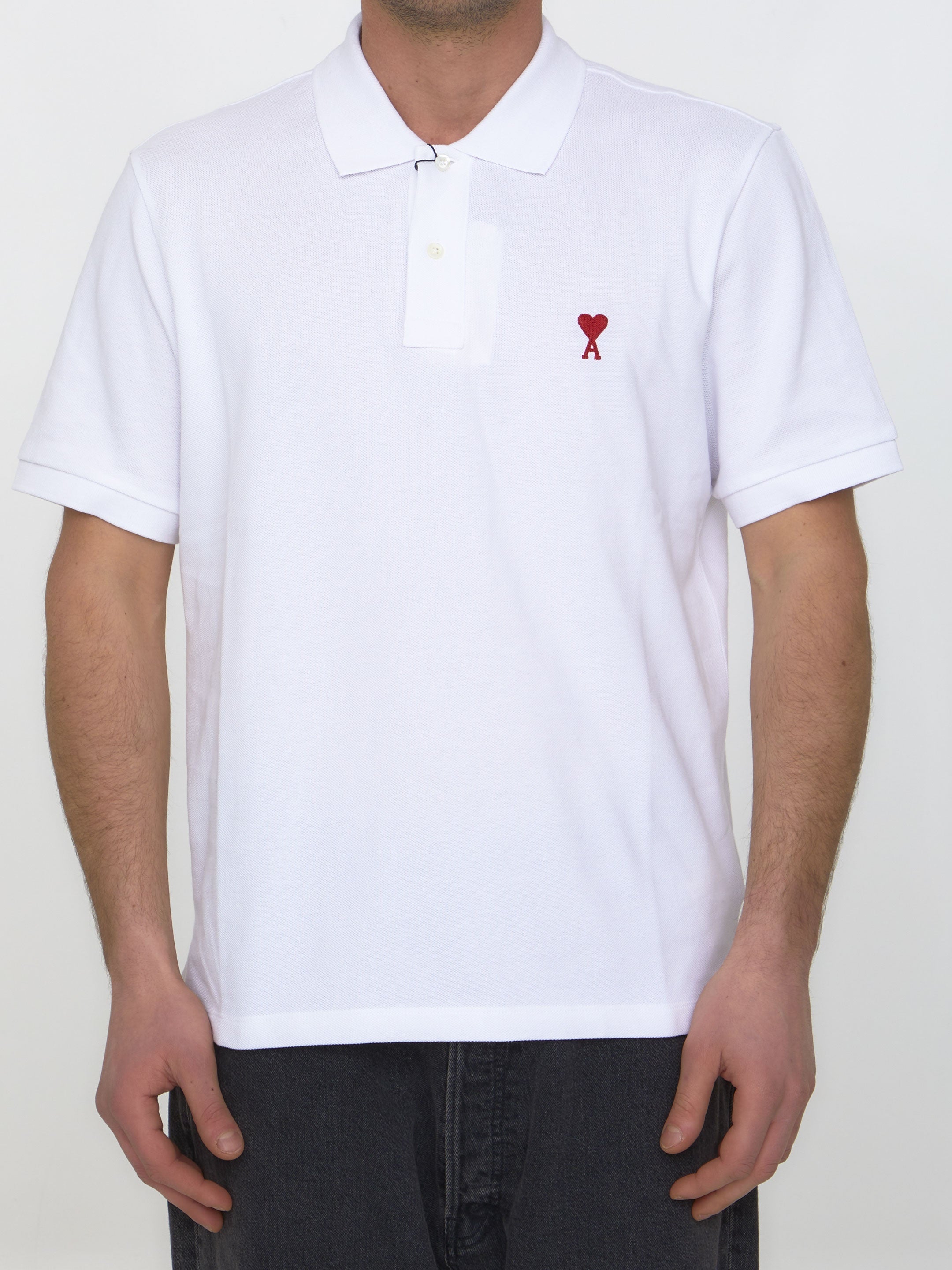 AMI PARIS-OUTLET-SALE-Ami De Coeur polo shirt-ARCHIVIST