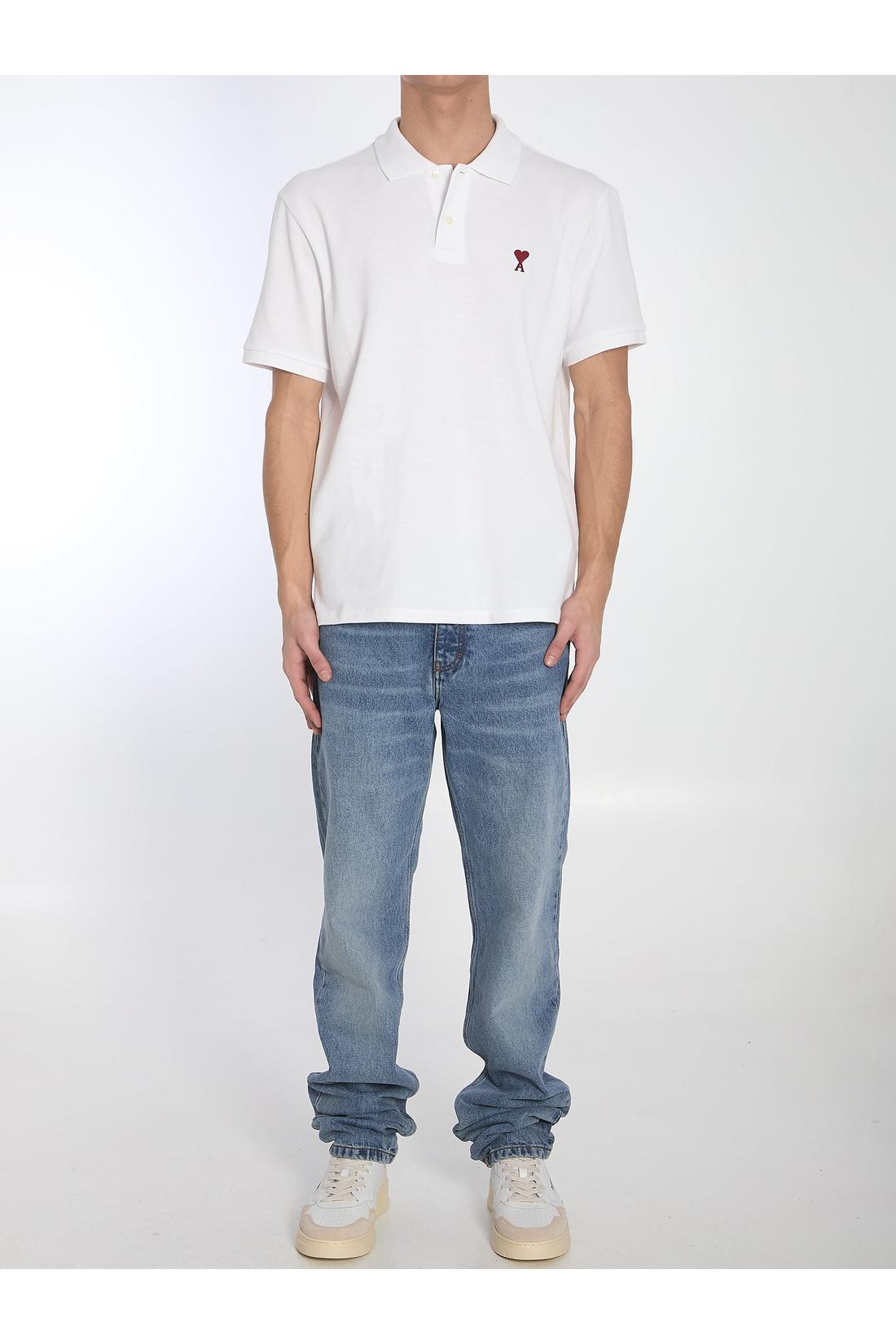 Ami paris-OUTLET-SALE-Ami De Coeur polo shirt-ARCHIVIST