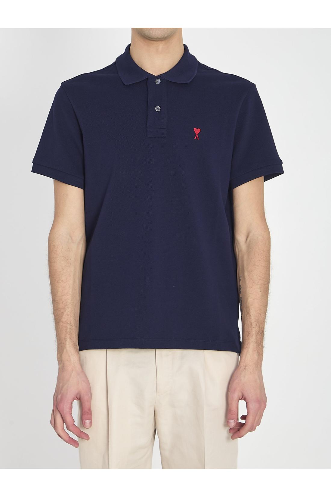 Ami De Coeur polo shirt-Shirts-Ami Paris-M-BLAU-ARCHIVIST