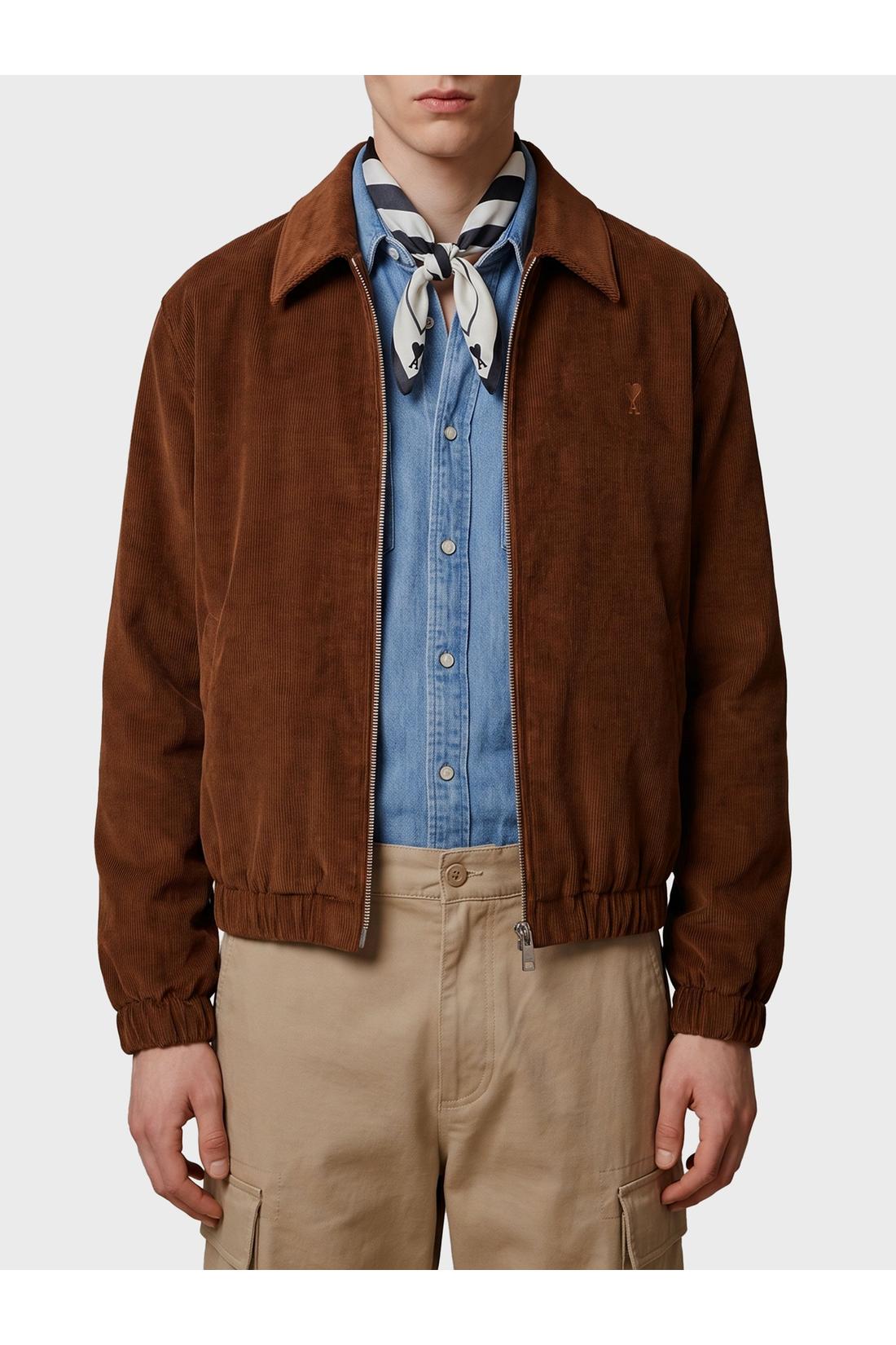 Ami Paris-OUTLET-SALE-Ami de Coeur corduroy jacket-ARCHIVIST