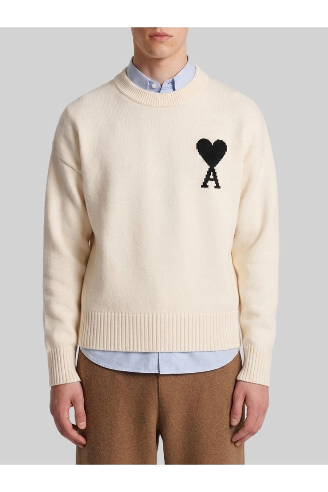 Ami Paris-OUTLET-SALE-Ami de Coeur crewneck sweater-ARCHIVIST