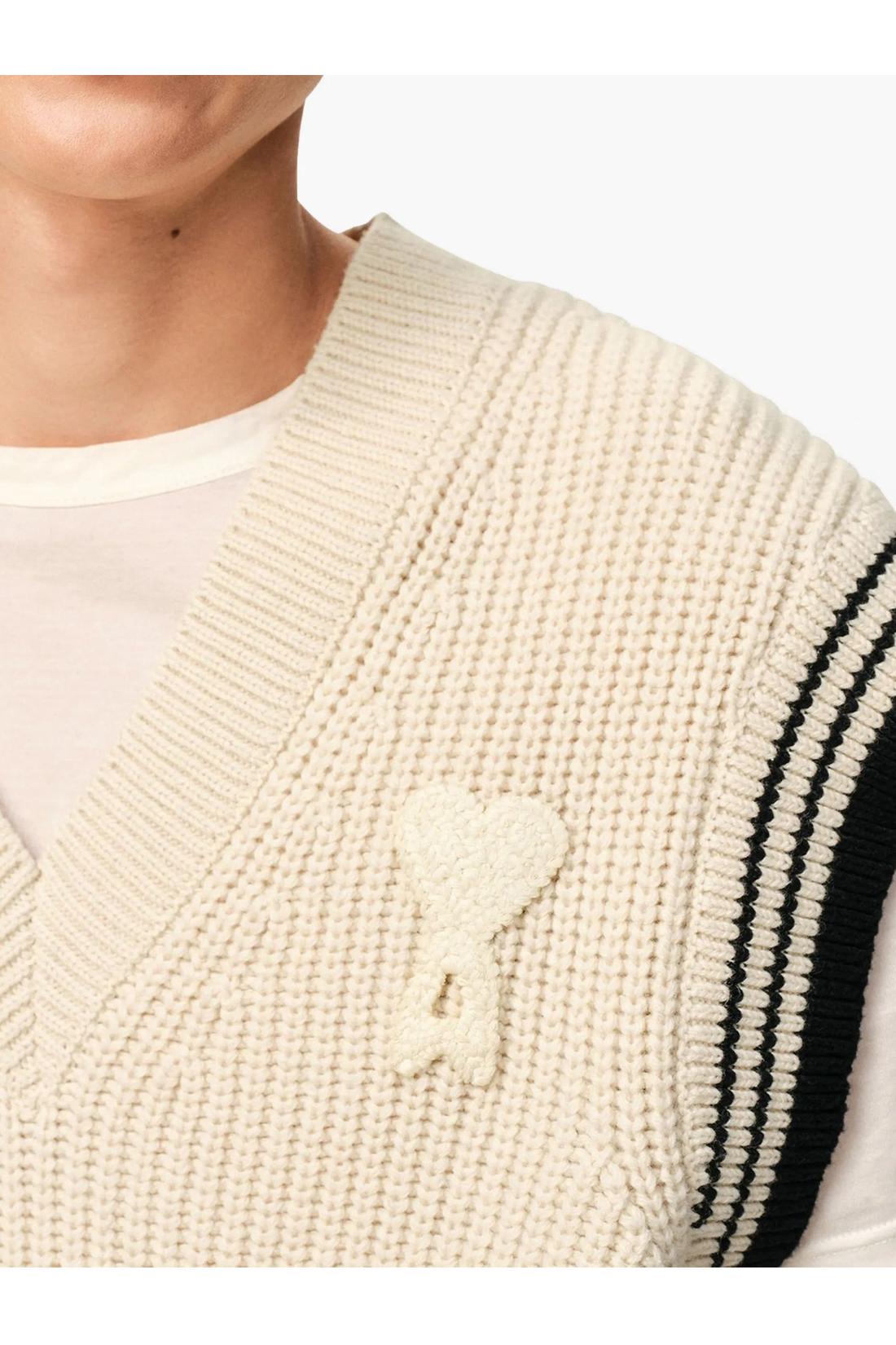 Ami Paris-OUTLET-SALE-Ami de Coeur sleeveless sweater-ARCHIVIST