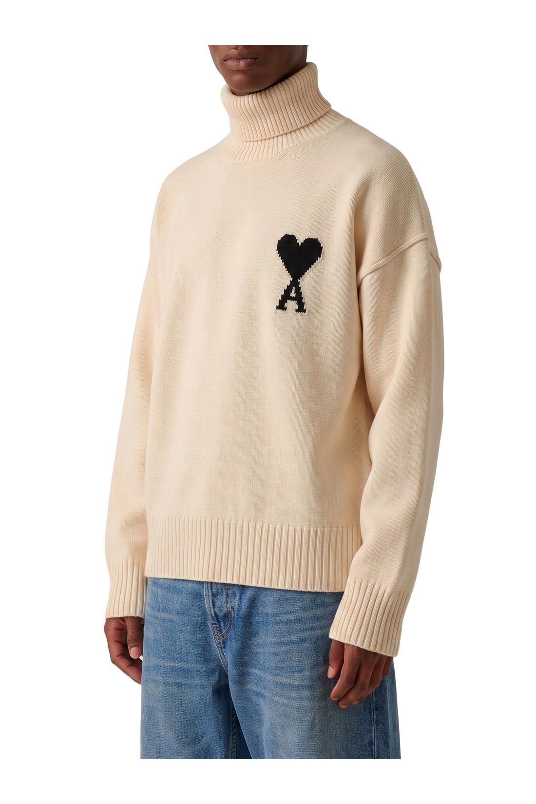 Ami Paris-OUTLET-SALE-Ami de Coeur turtleneck sweater-ARCHIVIST