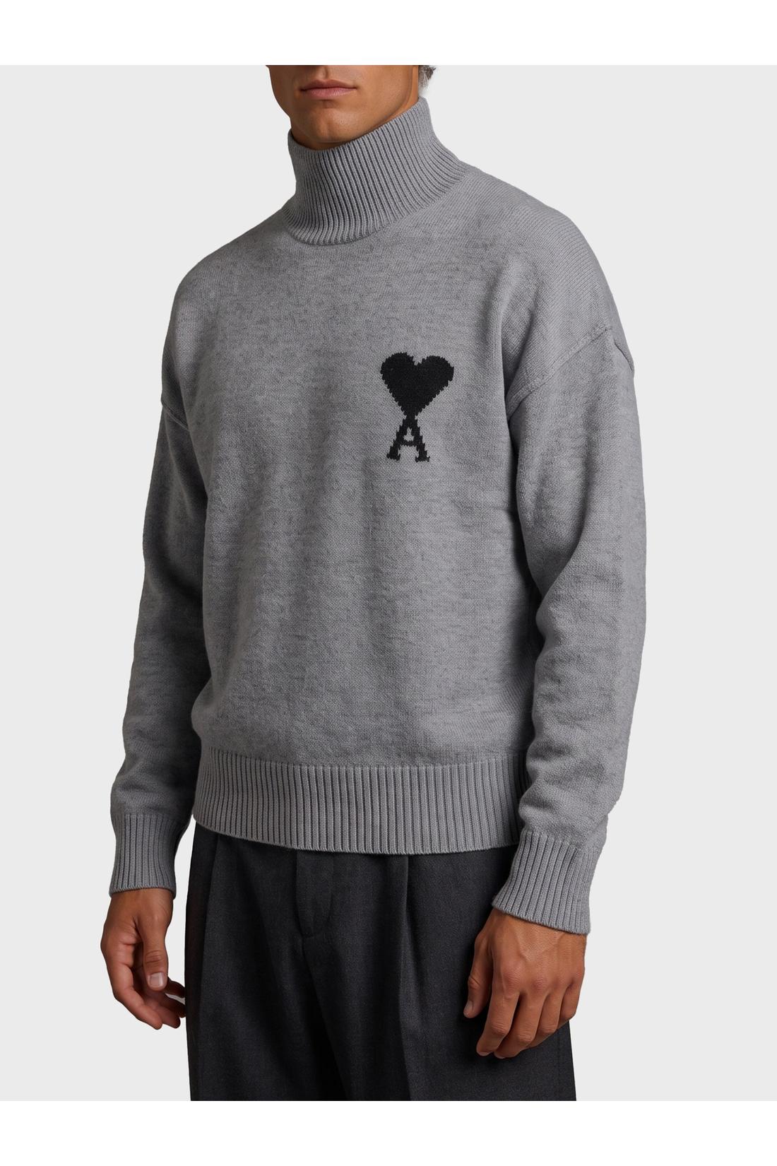 Ami Paris-OUTLET-SALE-Ami de Coeur turtleneck sweater-ARCHIVIST
