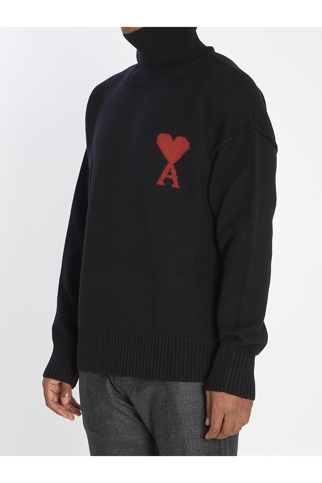 Ami Paris-OUTLET-SALE-Ami de Coeur turtleneck sweater-ARCHIVIST