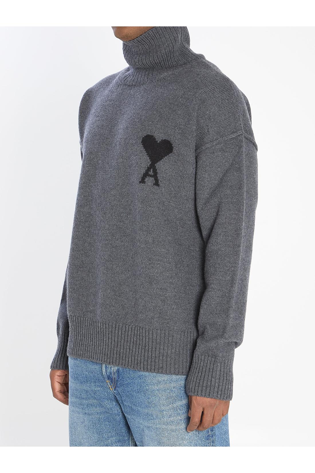 Ami Paris-OUTLET-SALE-Ami de Coeur turtleneck sweater-ARCHIVIST
