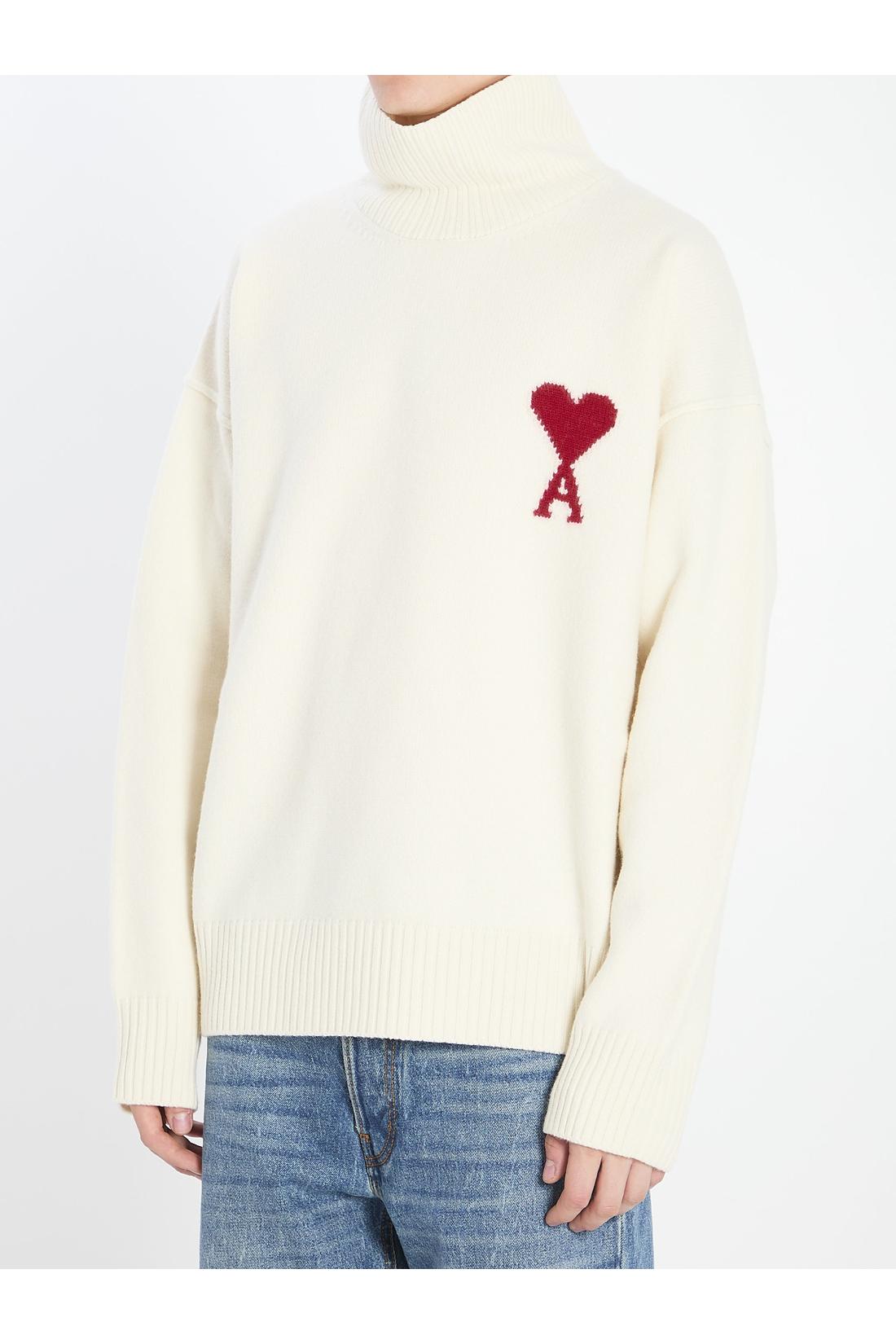 Ami Paris-OUTLET-SALE-Ami de Coeur turtleneck sweater-ARCHIVIST
