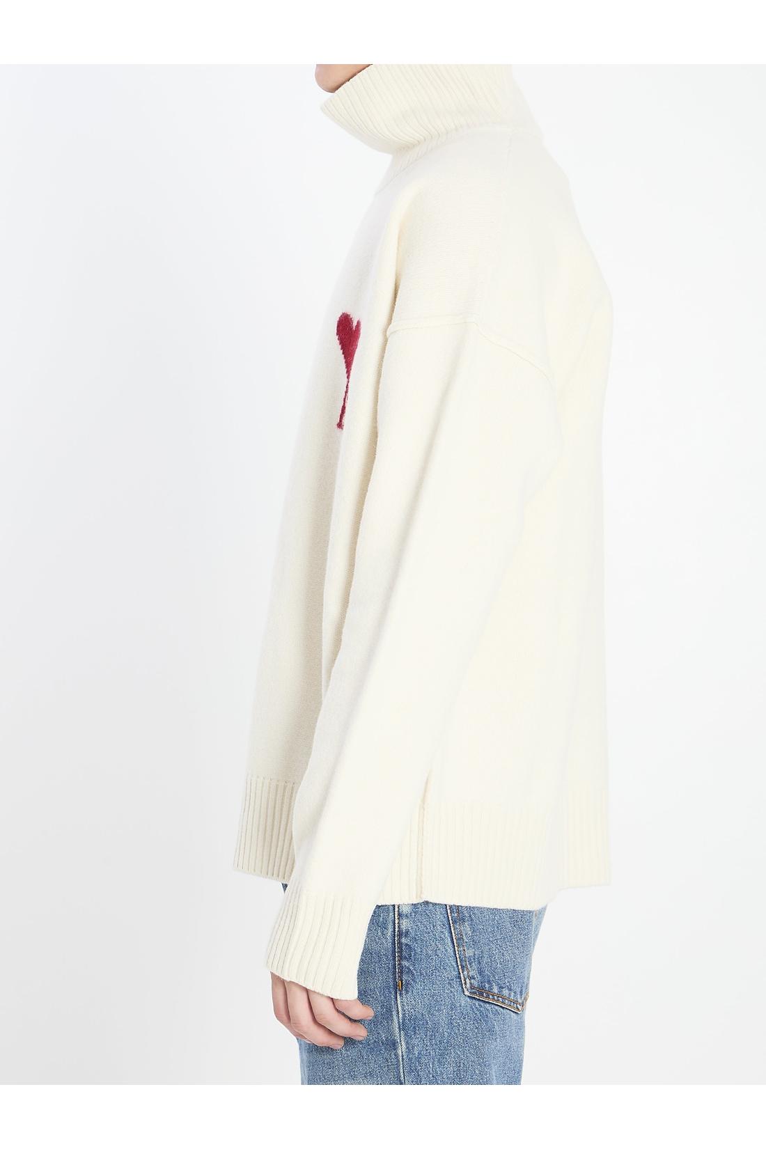 Ami Paris-OUTLET-SALE-Ami de Coeur turtleneck sweater-ARCHIVIST