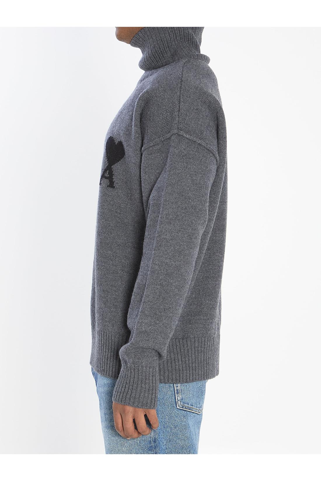 Ami Paris-OUTLET-SALE-Ami de Coeur turtleneck sweater-ARCHIVIST