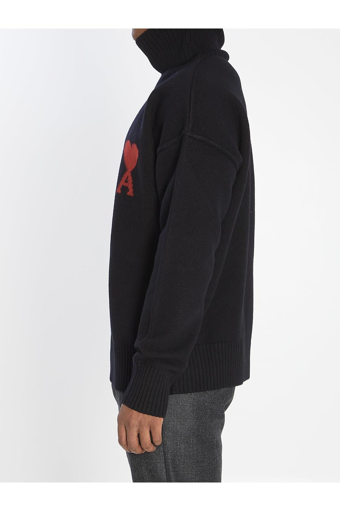 Ami Paris-OUTLET-SALE-Ami de Coeur turtleneck sweater-ARCHIVIST