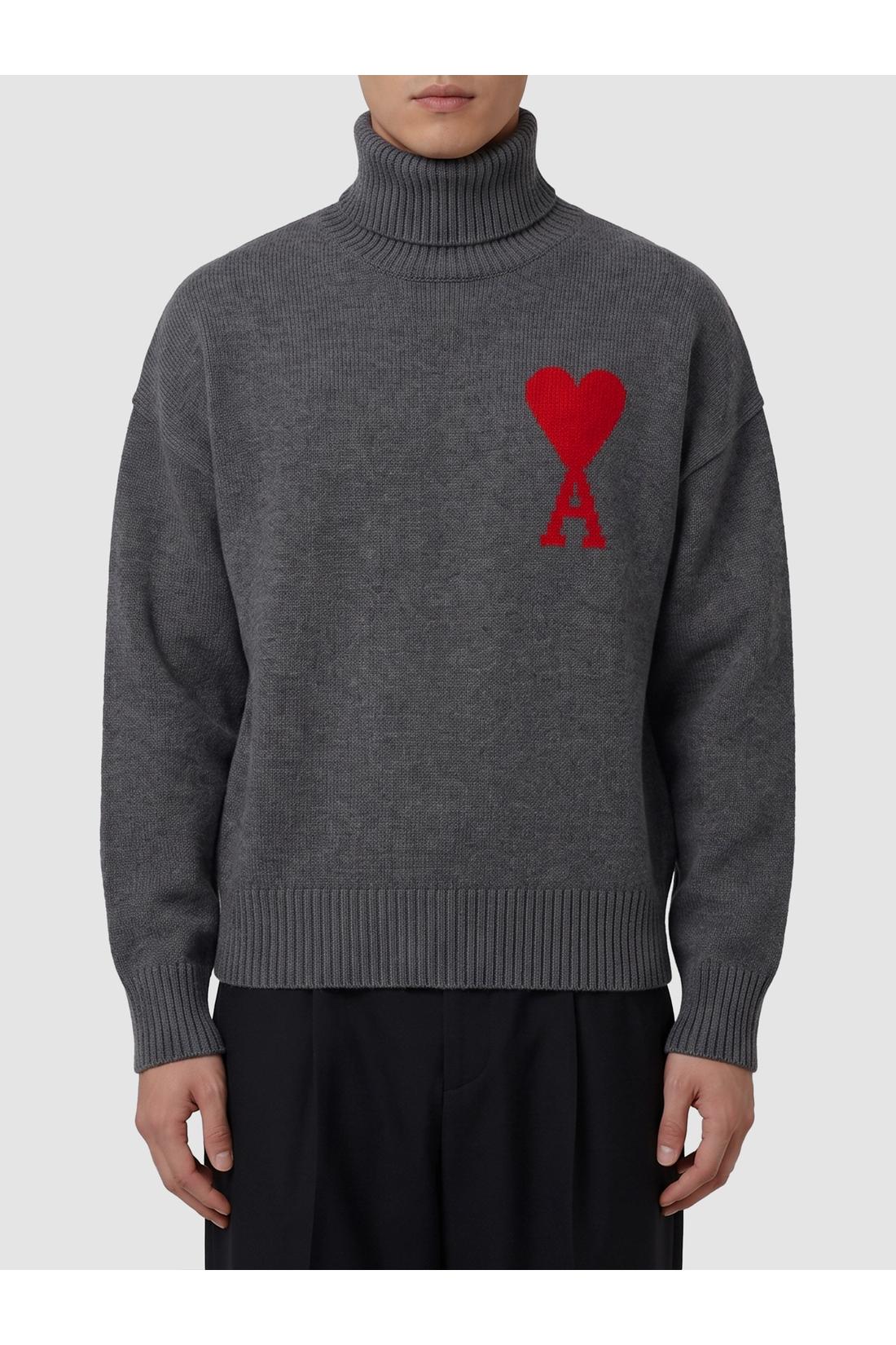 Ami Paris-OUTLET-SALE-Ami de Coeur turtleneck sweater-ARCHIVIST
