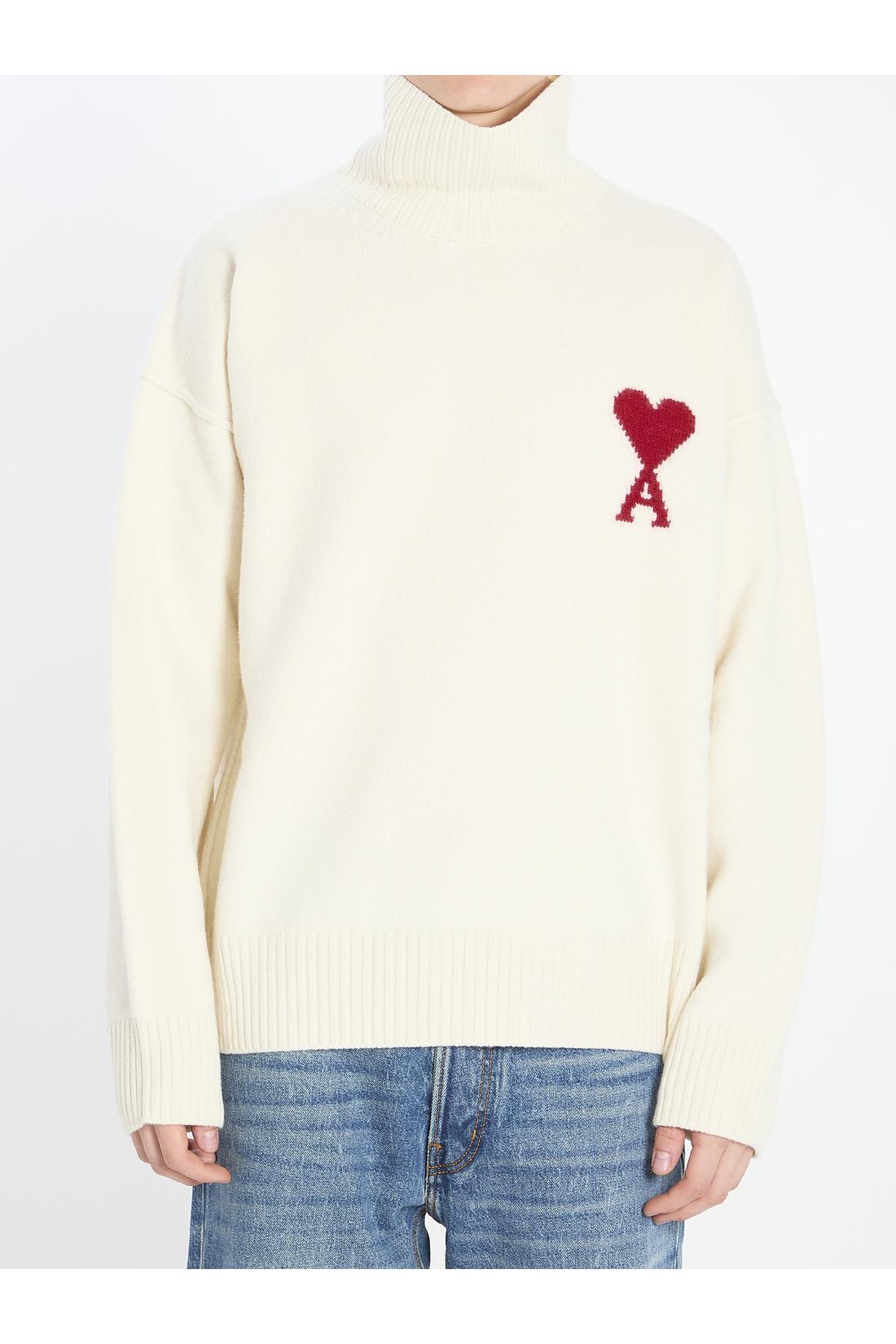 Ami Paris-OUTLET-SALE-Ami de Coeur turtleneck sweater-ARCHIVIST