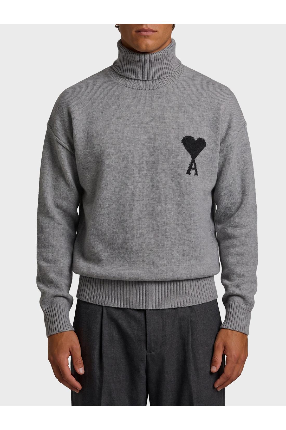 Ami Paris-OUTLET-SALE-Ami de Coeur turtleneck sweater-ARCHIVIST