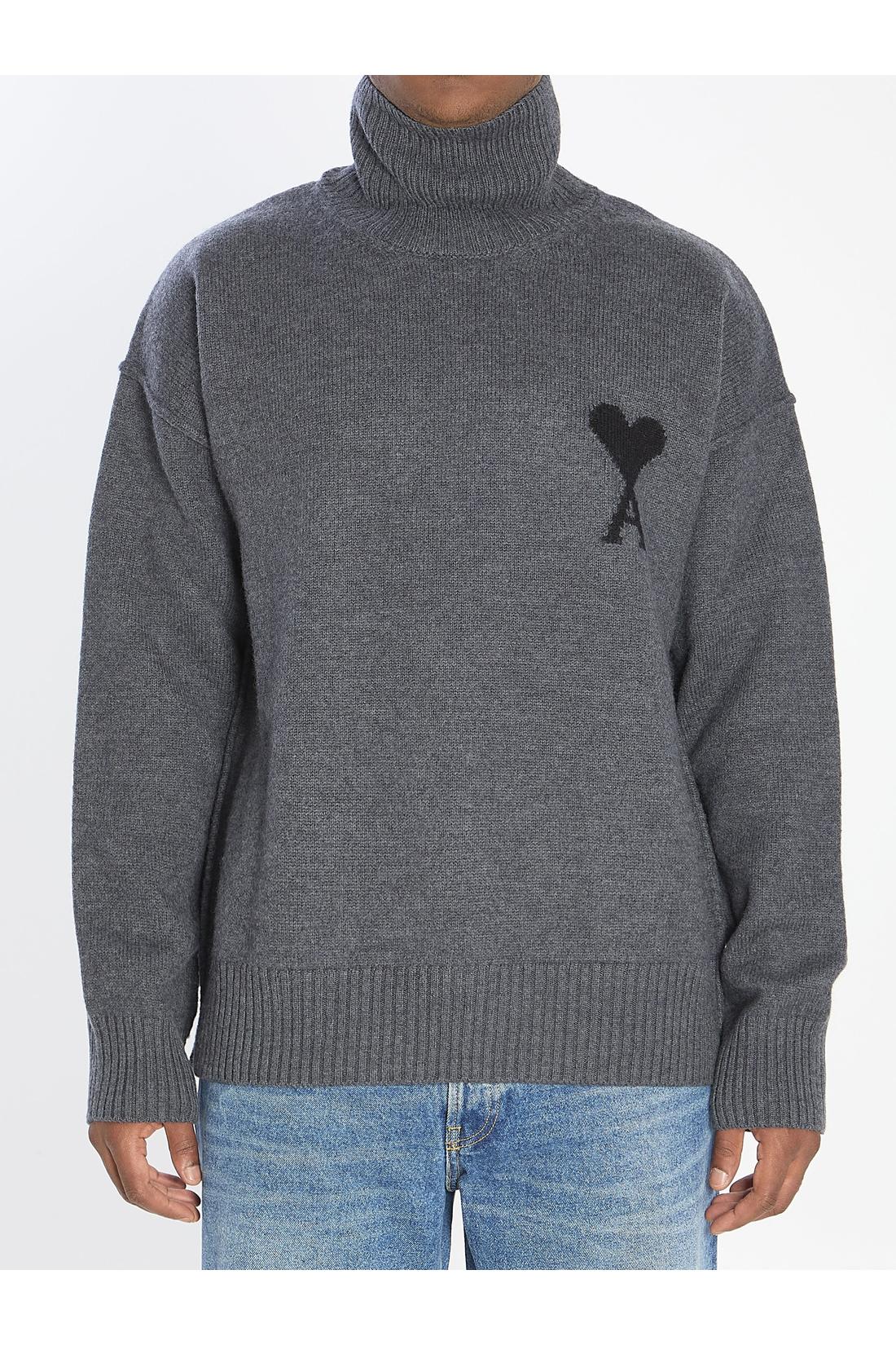 Ami Paris-OUTLET-SALE-Ami de Coeur turtleneck sweater-ARCHIVIST