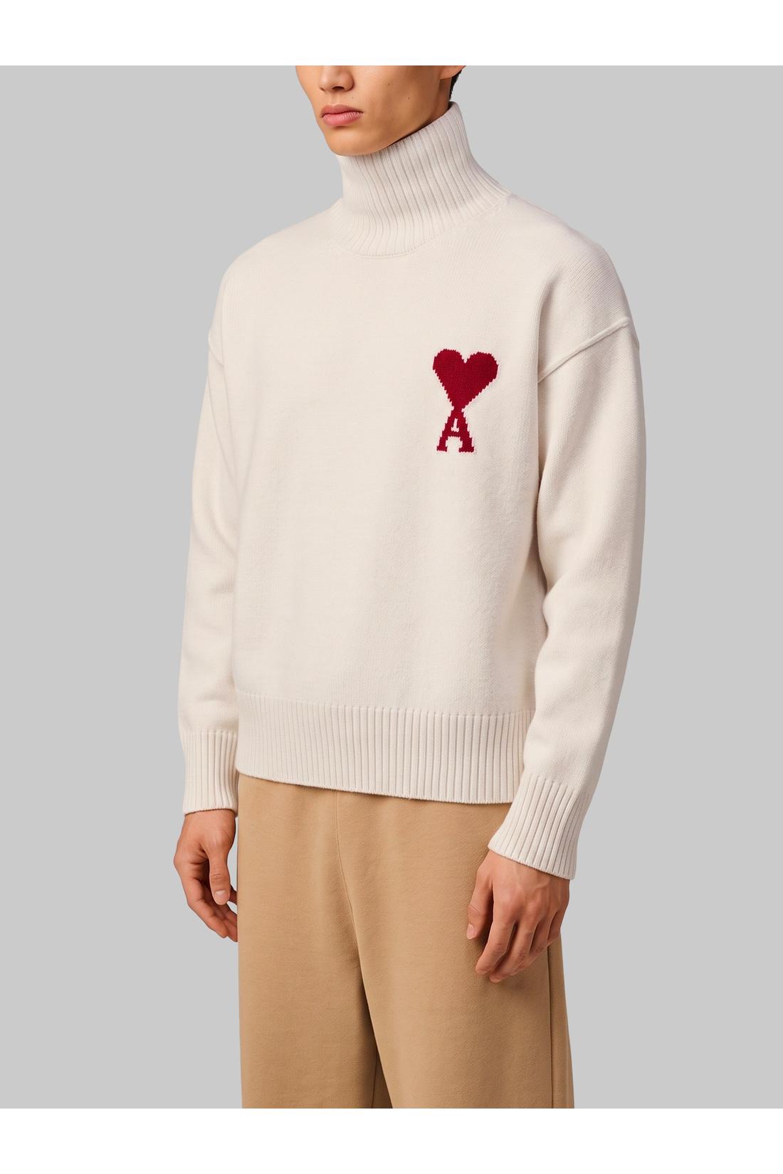 Ami paris-OUTLET-SALE-Ami de Coeur turtleneck sweater-ARCHIVIST